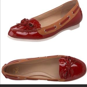 Joan & David  boat shoes in red